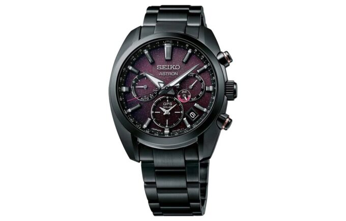 ASTRON Astron GPS Solar Dual-Time 42,7 mm Edizione limitata Nero/Viola