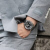 Automatico Meccanico Water Ghost Impermeabile Sportivo da Uomo Cinturino in acciaio nero