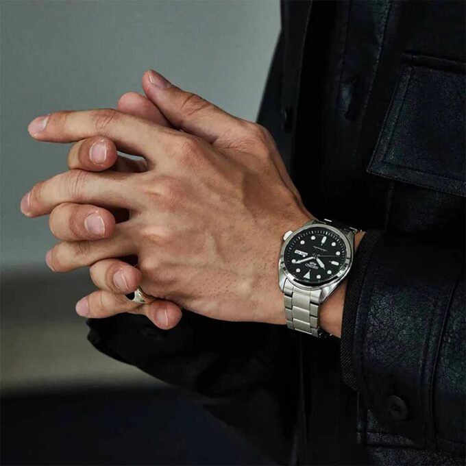 N. 5 Giappone impermeabile Meccanico automatico Sportivo Nero
