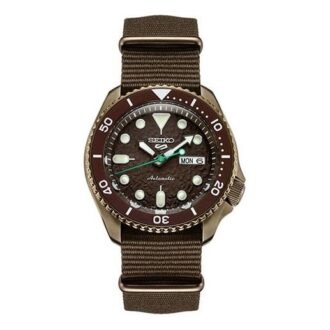 N. 5 Orologio classico meccanico da 42,5 mm Marrone