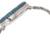 N. 5 Orologio meccanico automatico con cinturino in acciaio, piccolo, blu