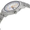 N. 5 Orologio meccanico da lavoro sportivo in acciaio con cinturino, impermeabile, bianco