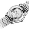 N. 5 Orologio meccanico da lavoro sportivo in acciaio con cinturino, impermeabile, bianco