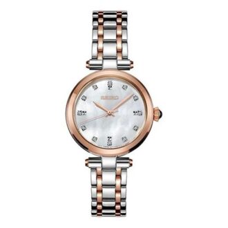 Nuovo orologio al quarzo alla moda con borchie in oro rosa, impermeabile fino a 50 m