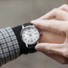 Orologio al quarzo con cinturino bianco