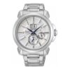 Orologio al quarzo impermeabile casual-business della serie Premier con quadrante bianco e cinturino in acciaio