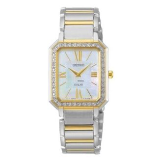 Orologio al quarzo minimalista con cinturino in acciaio quadrato, bianco