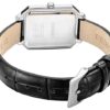 Orologio al quarzo minimalista quadrato bianco