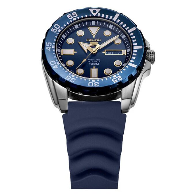 Orologio automatico da uomo resistente all’acqua con quadrante blu