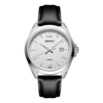 Orologio business casual con cinturino e quadrante bianco