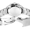 Orologio Business Casual Sportivo al Quarzo con Quadrante Nero e Cinturino Argento