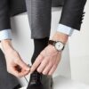Orologio meccanico automatico Presage con quadrante bianco e cinturino marrone