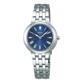 Orologio meccanico dal carattere minimalista Quadrante blu Cinturino in acciaio argentato