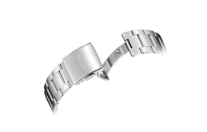 Orologio meccanico in acciaio con cinturino della serie Prospex, impermeabile fino a 200 metri, vetro zaffiro e movimento 6R35, quadrante “cielo stellato”