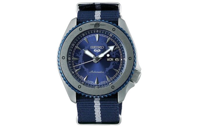 Orologio meccanico in edizione limitata della serie Naruto, blu navy