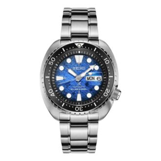 Orologio meccanico Prospex Serie con cassa in zaffiro, quadrante blu e cinturino in acciaio, impermeabile fino a 200 metri