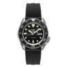 Orologio meccanico sportivo con cinturino in gomma nero della serie n. 5 SRPD73k2