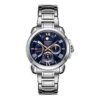 Orologio Premier Series con quadrante blu, cinturino in acciaio e vetro zaffiro