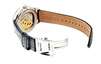 Orologio Presage Serie Japan Quadrante bianco Cinturino Orologio automatico / meccanico con movimento 4R