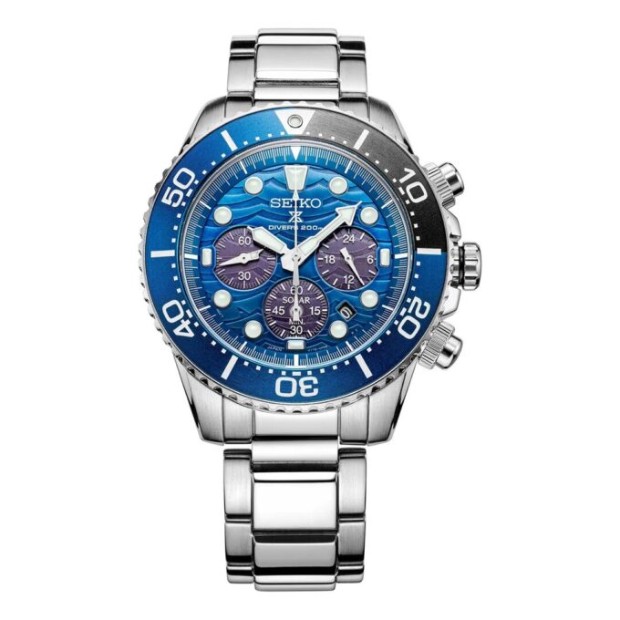 Orologio sportivo a energia solare con cinturino in acciaio
