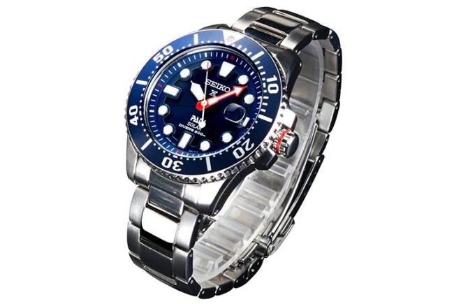 Seiko X PADI Eco Drive Argento/Blu