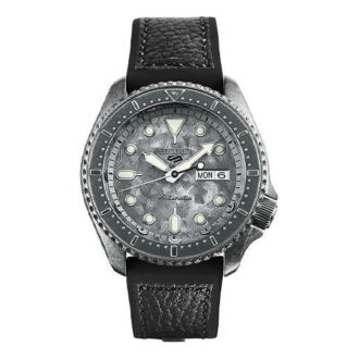 Serie n. 5 Orologio meccanico automatico retrò impermeabile Grigio Nero