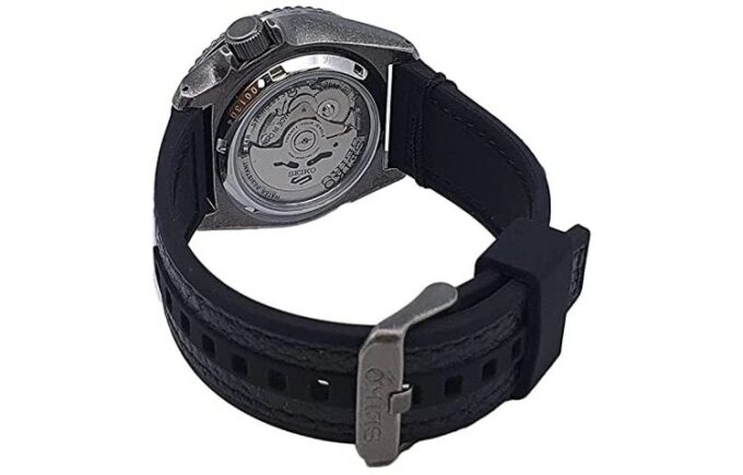 Serie n. 5 Orologio meccanico automatico retrò impermeabile Grigio Nero