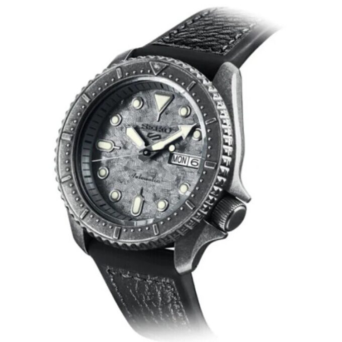 Serie n. 5 Orologio meccanico automatico retrò impermeabile Grigio Nero