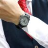 Serie n. 5 Orologio meccanico automatico retrò impermeabile Grigio Nero