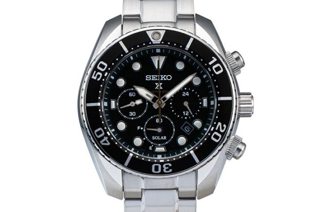Serie Presage Edizione Limitata 140° Anniversario Japan Steel Strip Orologio a energia solare impermeabile