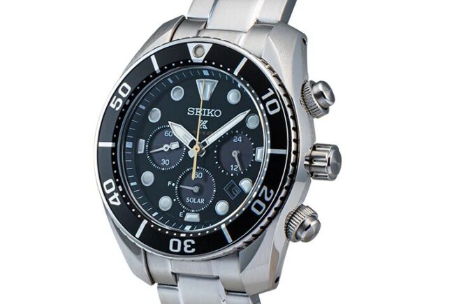 Serie Presage Edizione Limitata 140° Anniversario Japan Steel Strip Orologio a energia solare impermeabile