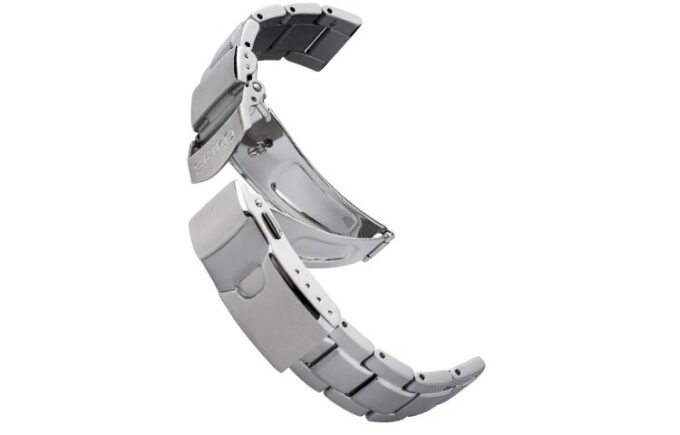 Serie Presage Edizione Limitata 140° Anniversario Japan Steel Strip Orologio a energia solare impermeabile